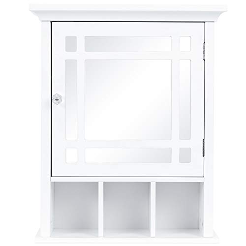 totoshop Bathroom Vanity Mirror Wall Storage Cabinet - Thumbnail 3