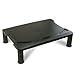 2 Lb. Depot Monitor Stand, Printer Stand with Adjustable 3 Heights Riser, 15.5 x 11.5 Inches, Black Plastic