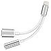 Lightning Jack Audio Headphone Adapter for iPhone 7/7Plus iPhone 6/6Plus iPad&iPod.2 in 1 Lightning Headset Adaptor to 3.5mm Aux Earphone Audio and Charge.(Sopport Audio+Charge+Music+iOS10.2)