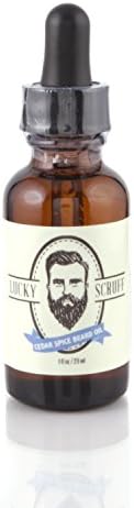 Cedar Spice Beard Oil - 1 oz Amber Glass Bottle w/ Dropper Top From Lucky Scruff