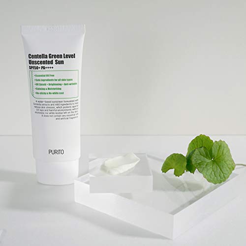 PURITO Centella Green Level Unscented Sun SPF50+ PA++++ 60ml / 2 fl.oz EWG All Green Ingredients, 100%, Cica care, UVA1,2 UVB, Broad spectrum,Lightweight,Sensitive skin,essential oil free - Thumbnail 5