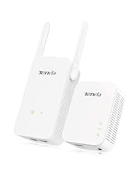 Tenda AV1000 Powerline Wi Fi extensor Kit con 2 puertos Gigabit Ethernet Wifi Clone casa enchufe AV2 Powerline 1000 Mbps + WiFi 300 Mbps (PH5)