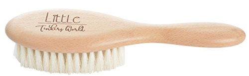 Wooden Baby Hair Brush - Healthcare and Grooming for Newborns & Toddlers, Ideal for Cradle Cap and Baby Registry by Little Tinkers World
