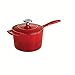 Tramontina Bestow Enameled Cast Iron Sauce Pan with Lid, 2.5-quart, Red