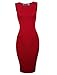 Tom's Ware Women's Classic Slim Fit Sleeveless Midi Dress TWCWD051-RED-US S/M(Tag Size M)
