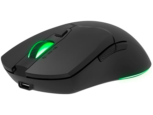 Speedlink Velox - Wireless RGB Gaming Maus kabellos mit Akku wiederaufladbar USB-C, 4800dpi, programmierbar, leicht, PixArt PAW3212, 2.4G USB-A Nano Empfänger, farbige LED Beleuchtung, schwarz thumbnail 2