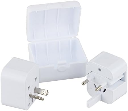 Wonplug All in One Detachable Travel Plug Adapter Set Universal WorldWide International Charger Multi-Socket Outlet Travel Adapter Adaptor Plug Charger For USA UK EU AUS, 3 Piece Set with Case