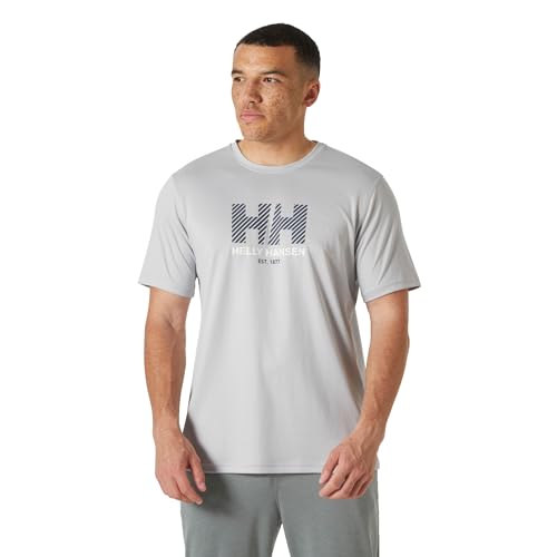 Hombres Camiseta HH Tech con gráfico 2.0, Gris Niebla, M