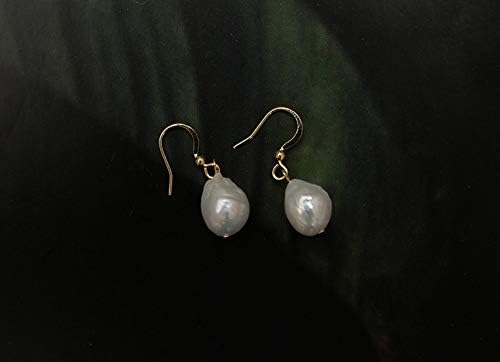 baijuxing Earrings handmade DIY 14K gold natural pearl Baroque earrings earrings wedding/host dress matching gift