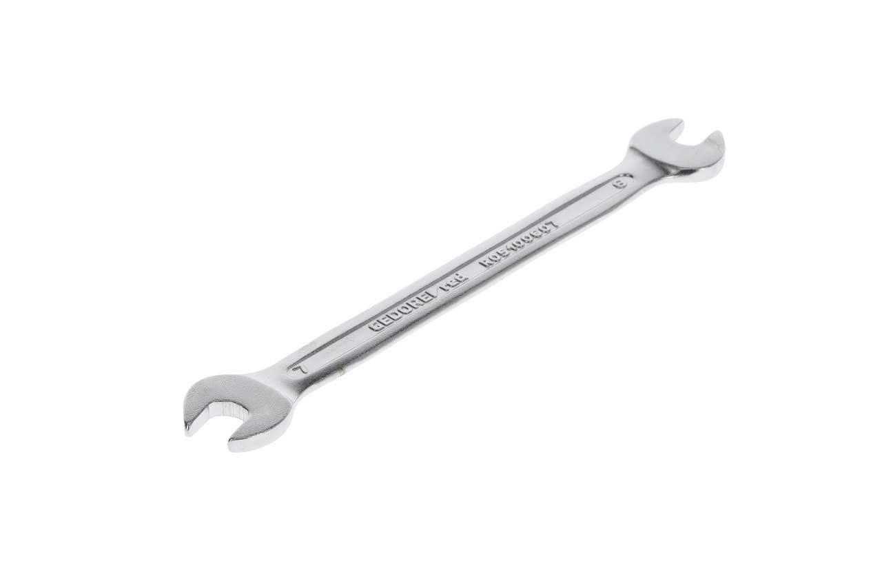 GEDORE red Double open-end spanner, SW 6+7 mm, Metric, Spanner, Open-end spanner, 122 mm long, R05100607