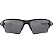 Oakley Men's OO9188 Flak 2.0 XL Rectangular Sunglasses, Polished Black/Black Iridium Polarized, 59 mm