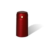 PVC heat shrink capsules with tear tab - 100 count, suitable for wine bottles, satin burgundy finish, premium quality shrink bottle sleeves for professional and home use