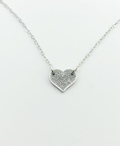 20%off:Mini heart-sharp Fingerprint necklace,dainty necklace,handwriting necklace