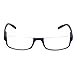 Kerecsen Reading glasses 2 Pair Half Moon Half Frame Readers Spring Hinge Men and Women Glasses (2 Pack Black, 1.50)