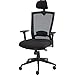 Staples Telfair Black Mesh Chair with Headrest