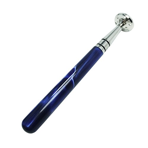 FULUSHOU 2 In 1 Club Type Tobacco Pipe Metal Pressure Bar Cleaning Tool Blue Acrylic Color , Baseball Bar Type