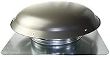 Cool Attic CX1000AMWGUPS Power Roof Galvanized Steel Vent Dome with 3.4 Amp Motor, Weathered Grey,