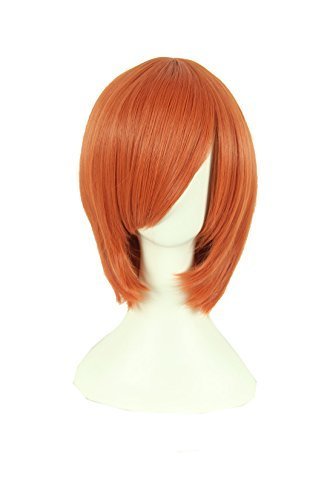 ICOSER Anime Cosplay Short Party Wigs for Women Synthetic Hair (Orange)
