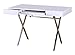 Kings Brand Furniture Kings Brand Contemporary Style White with Chrome Finish Legs Home & Office Desk