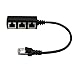 RJ45 Network 1 to 3 Port Ethernet Adapter Splitter, RJ45 1 Male to 3 x Female LAN Ethernet Splitter Adapter Cable Suitable Super Cat5, Cat5e, Cat6, Cat7 LAN Ethernet Socket Connector Adapter.