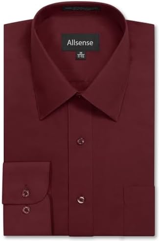 Amazon.com: Biagio Men's 100% Cotton Solid Burgundy Color Dress Shirt sz  14.5 32/33 : Clothing, Shoes & Jewelry