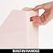 mDesign Plastic Slim Vertical File Folder Storage Organizer Bin with Handle - Hold Notebooks, Binders, Envelopes, Magazines for Home Office, Work Desktops, Ligne Collection, 2 Pack, Light Pink