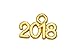 Yansanido Pack of 100 Alloy ''2018'' DIY Antique Message Charms Pendant for Making Bracelet and Necklace (