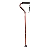 DMI Adjustable Designer Cane with Offset Handle, Comfort Grip and Strap, Copper Swirl