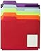 Globe-Weis Poly File Folder Pockets, Letter Size, Assorted Colors, 5 Pockets per Pack (83999)