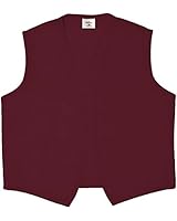 REXZO Unisex Vest No Pocket No Buttons– Made in The USA - Maroon, Medium