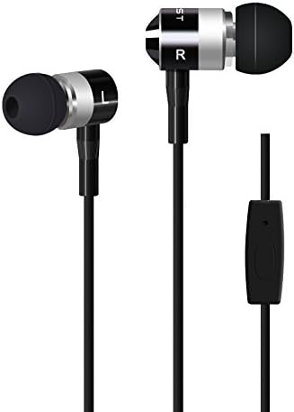 Huast Noise Isolating Ergonomic In-Ear Earbuds - Bass Enhanced + Bass Boosted and Stereo Surround Sound Audio Earphones (Black)