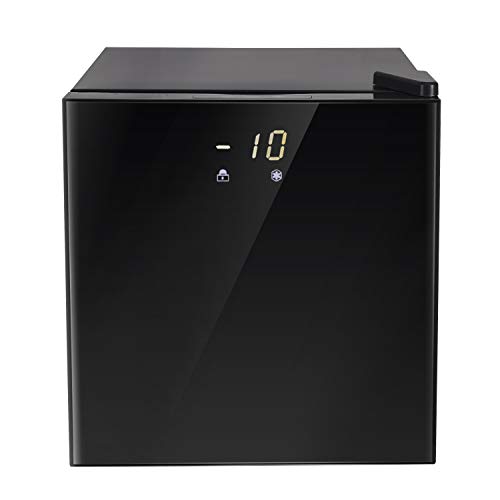 Mini Freezer Countertop, Opaque Glass Door Compact Upright Freezer with