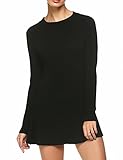 ANGVNS O-Neck Knit Stretchable Elasticity Long Sleeve Slim Sweater Jumper Dress