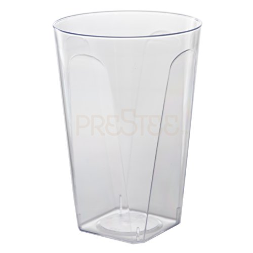 Clear Plastic Cups 10 Oz. 80 Pack Hard Disposable Cups Square
