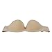 xhorizon TM FL1 Women Strapless Invisible Push-up Bra Underwire Wedding Bras(Beige/CupD)