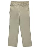 Nautica Big Boys' Uniform Flat Front Pant, Khaki, X-Large/18