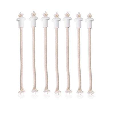 7Pcs Heat-Resistant Oil Lamp Wick Replacement for Ceramic Holders Torch Wine Bottle Oil Candle Lamp