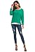 UGET Womens Oversized Baggy Tops Off Shoulder Loose Fitting Long Batwing Sleeve Pullover Casual Winter Blouse T-Shirt Sweater Large Blue Green