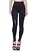 J2 LOVE Women's Faux Leather Side Inset Scuba Legging