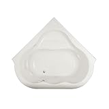 American Standard 6060VC.020 Evolution 54-1/2-by-54-1/2-Inch Corner Whirlpool Bath Tub with EverClean and Hydro Massage System I, White