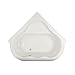 American Standard 6060VC.020 Evolution 54-1/2-by-54-1/2-Inch Corner Whirlpool Bath Tub with EverClean and Hydro Massage System I, White