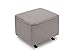 Delta Children Nursery Gliding Ottoman, Dove Grey w/Soft Grey Welt