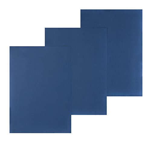 Pavo - Copertine per rilegatura effetto lino, formato DIN A4, 250 g/m², confezione da 100 pz, blu