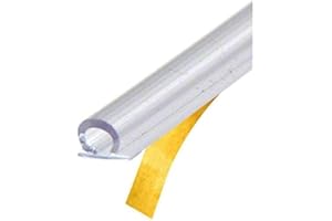 GENERIC Vinyl Bulb Translucent Shower Door Seal for 5/32" Gap with Pre-Applied 3M Tape, Adhesive Bathroom Seal Strip for 1/4" Thick Glass and UP 3/8" Glass - 95 Inch Long
