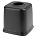 mDesign Square Metal Paper Facial Tissue Box Cover Holder for Bathroom Vanity Countertops, Bedroom Dressers, Night Stands, Home Office, Desks, Tables - Black
