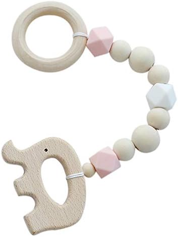Cikuso Ins Nordic Style Wooden Beads Ornament Kids Toys For Baby Elephant Shaped Wood Room Nursery Tent Hanging Decor Photo Props # B