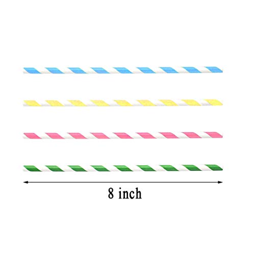 100 Stück Wiederverwendbar Trinkhalme Papier Straw Strohhalm Strohhalme für Geburtstag, Hochzeit, Baby-Dusche, Feiern… – Bild 3