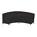 Linkool Outdoor Furniture Covers Patio Sectional Curved Couch Protector Black Waterproof Small Size 120x36x39 Inches for Half-Moon Sofa Sets