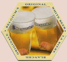 Interbrew Brands Paperboard Coasters - Set of 5 Different Designs - Includes Hoegaarden, Stella Artois and Leffe