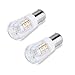JOMITOP AC/DC 12V BA15S Led Light Bulb S8 Bayonet Base Non-Dimmable 2W Waterproof Lamp CRI80 for Boat, RV, Auto Car Soft Warm White Pack of 2